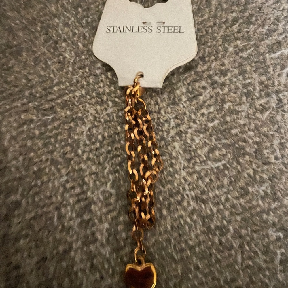 Bronze Color Heart Bracelet